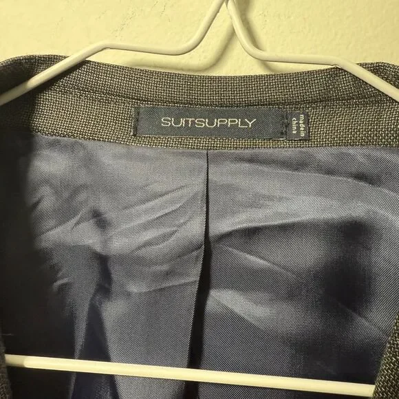 SUITSUPPLY Washington Single Breasted Extra Slim Blazer Jacket - Gray 38L